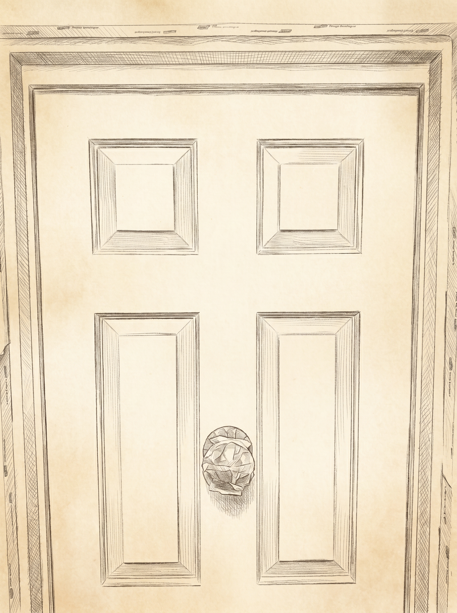 Door panel prepared for frame installation methodology